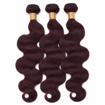 Burgundy Body Wave Human Hair Bundle Deal