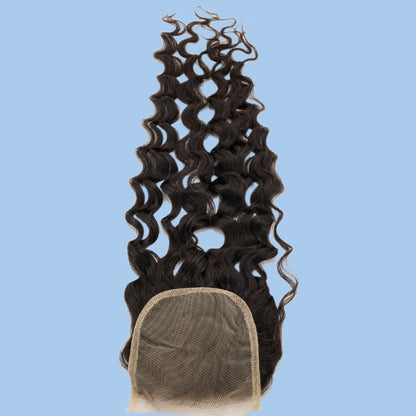 Spanish Wave 4x4 Transparent Lace Closure