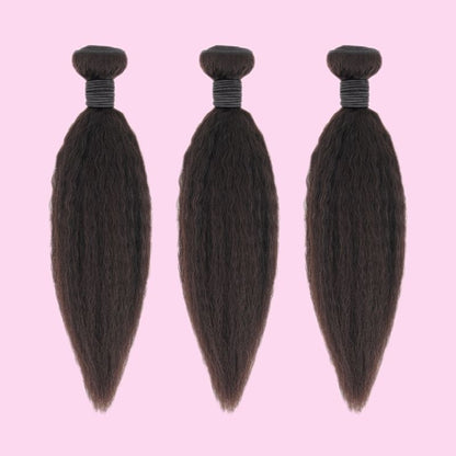 Kinky Straight Human Hair Bundle Deal