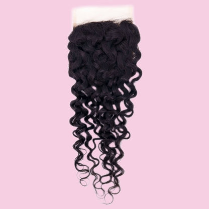 Spanish Wave 4x4 Transparent Lace Closure