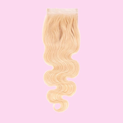 Blonde Body Wave 4x4 Transparent Lace Closure