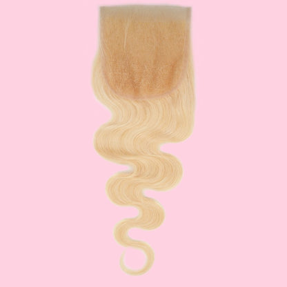 Blonde Body Wave 4x4 Transparent Lace Closure